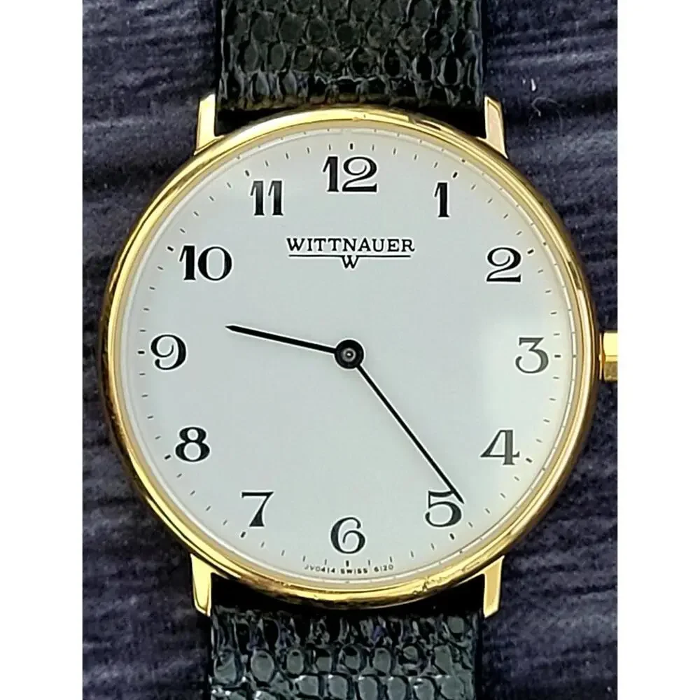 Vintage Wittnauer Mens Watch Swiss‎ Gold In Box New Battery